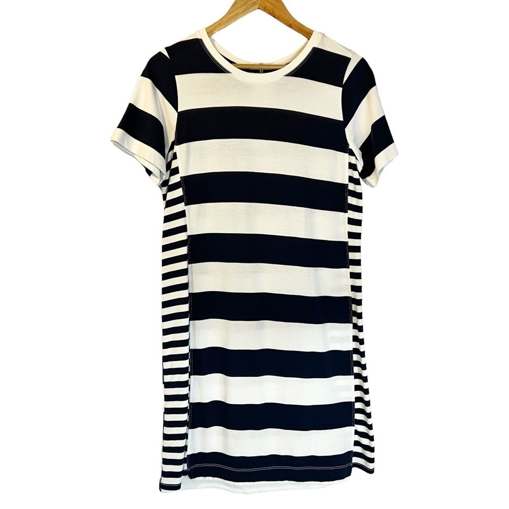 Tommy Bahama White Navy Striped Pima Cotton Dress